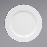 Oneida Tundra by 1880 Hospitality F1400000131 7 7/8" Round Warm White Wide Rim China Plate - 36/Case