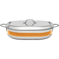 Bon Chef Country French X 7 Qt. Orange Stainless Steel French Oven - 71004-CF2-O