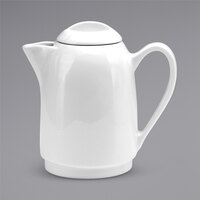 Oneida Tundra by 1880 Hospitality F1400000860 15 oz. Warm White China Teapot - 12/Case