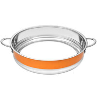 Bon Chef Country French X 14 3/4" Orange Stainless Steel Bottomless Pot - 72032-BL-O