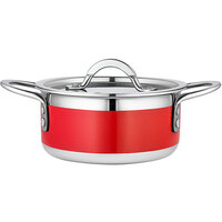 Bon Chef Country French X 1.7 Qt. Red Stainless Steel Pot - 71299-CF2-R