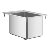 Regency 10" x 14" x 10" 16-Gauge Stainless Steel One Compartment Drop-In Sink