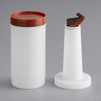 Choice 1 Qt. Pour Bottle with Brown Flip Top and Cap