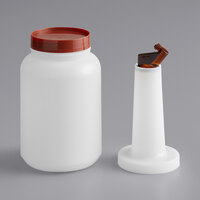 Choice 2 Qt. Pour Bottle with Brown Flip Top and Cap