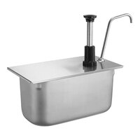 Server Stainless Steel 1 oz. Pump with Lid for 1/4 Size 6" Deep Hotel Pan