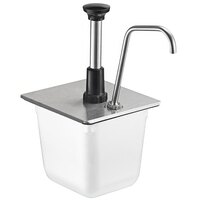 Server 83400 Stainless Steel 1 oz. Pump with Lid for 1/6 Size 6" Deep Hotel Pan