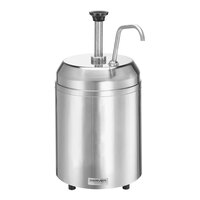 Server 3 Qt. Insulated Stainless Steel Chilled Thin Condiment Dispenser with Ice Packs