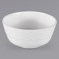 Bon Chef Weave 10 oz. White Embossed Melamine Bowl