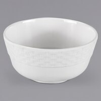 Bon Chef Weave 8 oz. White Embossed Melamine Bowl