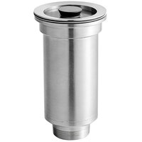 Grease Guardian ST-1 3 1/2" Stainless Steel Sink Drain with Strainer Basket and Rubber Plug Stopper