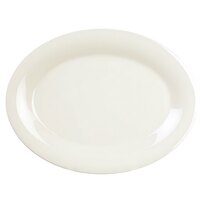 Thunder Group CR212V 12" x 9" Ivory Melamine Platter - 12/Case