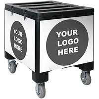 IRP 3805012 Black Ice Caddy 200 lb. Customizable Mobile Ice Bin / Beverage Merchandiser