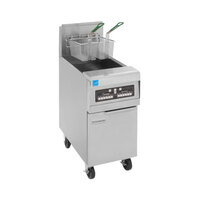 Frymaster PH155-C Liquid Propane High Efficiency Fryer 50 lb. with Programmable Computer Controls and Stainless Steel Door - 80,000 BTU