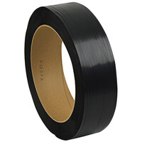 PAC Strapping Products 7,200" x 1/2" Black Polypropylene Strapping Coil with 16" x 6" Core