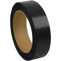 PAC Strapping Products 7,200" x 1/2" Black 24 lb. Polypropylene Strapping Coil with 16" x 6" Core