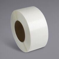 PAC Strapping Products 12,900" x 3/8" White Polypropylene Strapping Coil with 8" x 8" Core