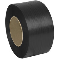 PAC Strapping Products 7,200" x 1/2" Black Polypropylene Strapping Coil with 8" x 8" Core