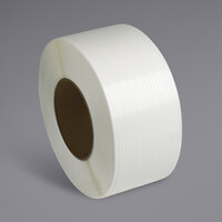 PAC Strapping Products 9,900" x 1/2" White Polypropylene Strapping Coil with 8" x 8" Core