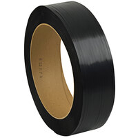 PAC Strapping Products 9,000" x 1/2" Black 25 lb. Polypropylene Strapping Coil with 16" x 6" Core