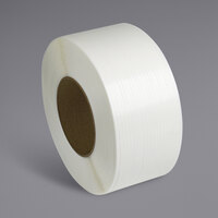 PAC Strapping Products 7,200" x 1/2" White Polypropylene Strapping Coil with 8" x 8" Core