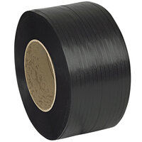 PAC Strapping Products 9,000" x 1/2" Black Polypropylene Strapping Coil with 8" x 8" Core