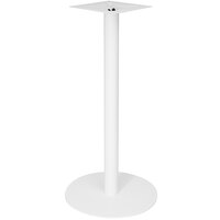 BFM Seating Uptown White Steel Bar Height 24" Round Table Base