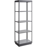 Cal-Mil Ashwood 24" x 16" x 72" Gray Oak Wood Five Tier Merchandising Shelf