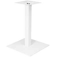 BFM Seating Uptown White Steel Dining Height 18" Square Table Base