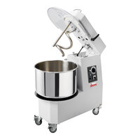 Sirman 40875866T HERCULES 50 TA 2V 55 Qt. / 88 lb. Two-Speed Spiral Dough Mixer with Tilting Head and Removable Bowl - 2 hp, 220V, 3 Phase