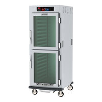 Metro C5 9 Series C599L-SDC-LPDS Full Size Insulated Low Wattage Pass-Through Holding Cabinet with Clear Dutch Doors and Stainless Steel Lip Load Slides