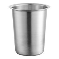Choice Bulk Pack Solid Stainless Steel Flatware Holder Cylinder - 12/Pack