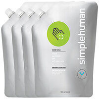 simplehuman CT1088 32 fl. oz. Mint Lime Scented Gel Hand Sanitizer Refill Pouch - 4/Case