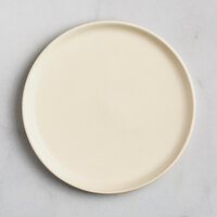 Acopa Pangea 6 1/2" Fog White Matte Coupe Porcelain Plate - 24/Case