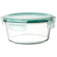 OXO Good Grips SmartSeal 7 Cup Clear Round Glass Container with Leakproof Snap-On Lid