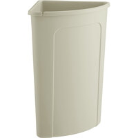 Lavex 21 Gallon Beige Corner Round Trash Can