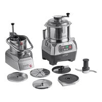 AvaMix Goliath DICE AFPC5SSDC Combination Food Processor with 5 Qt. Stainless Steel Bowl, Continuous Feed, and 4 Discs - 2 hp