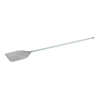 GI Metal Evoluzione 13" Anodized Aluminum Square Perforated Pizza Peel with 47" Handle E-32RF/120