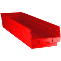 Regency Red Shelf Bin, 23 5/8" x 6 5/8" x 4" - 8/Case