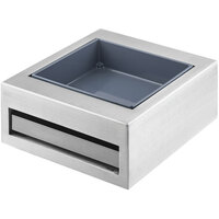 Tablecraft CW40214RSA 12 1/4" x 14 1/4" x 5 3/4" Random Swirl Aluminum Half Size Modular Cooling Station