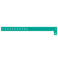 Carnival King Teal Disposable Vinyl Customizable Wristband 3/4" x 10" - 500/Box