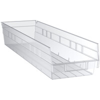 Regency Clear Shelf Bin, 23 5/8" x 6 5/8" x 4" - 8/Case