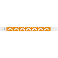 Carnival King Neon Orange Arrows Up Disposable Tyvek® Wristband 3/4" x 10" - 500/Bag