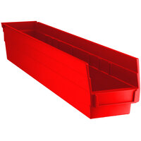 Regency Red Shelf Bin, 23 5/8" x 4 1/8" x 4" - 16/Case