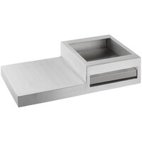 Tablecraft CWACTION6BRA 14 1/4" x 26" x 5 3/4" Brushed Aluminum Single Butane Station