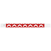 Carnival King Tomato Red Arrows Up Disposable Tyvek® Wristband 3/4" x 10" - 500/Bag