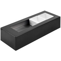 Tablecraft CW40212BRATBK 8 5/8" x 25 1/4" x 5 3/4" Black Brushed Aluminum Half Long Size Modular Cooling Station