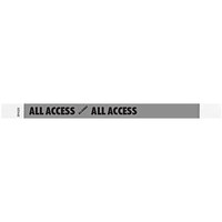 Carnival King Silver "ALL ACCESS" Disposable Tyvek® Wristband 3/4" x 10" - 500/Bag