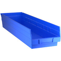 Regency Blue Shelf Bin, 23 5/8" x 6 5/8" x 4" - 8/Case