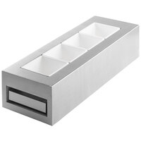 Tablecraft CW40212BRA 8 5/8" x 25 1/4" x 5 3/4" Brushed Aluminum Half Long Size Modular Cooling Station