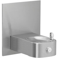 Zurn Elkay EHWM214C Soft Sides Stainless Steel Heavy-Duty Wall Mount Non-Filtered Vandal-Resistant Drinking Fountain with Frame - Non-Refrigerated